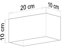 Sollux Schwarze Deckenleuchte GEO B:20cm Aluminium eckig< Küchenlampen|Moderne Lampen