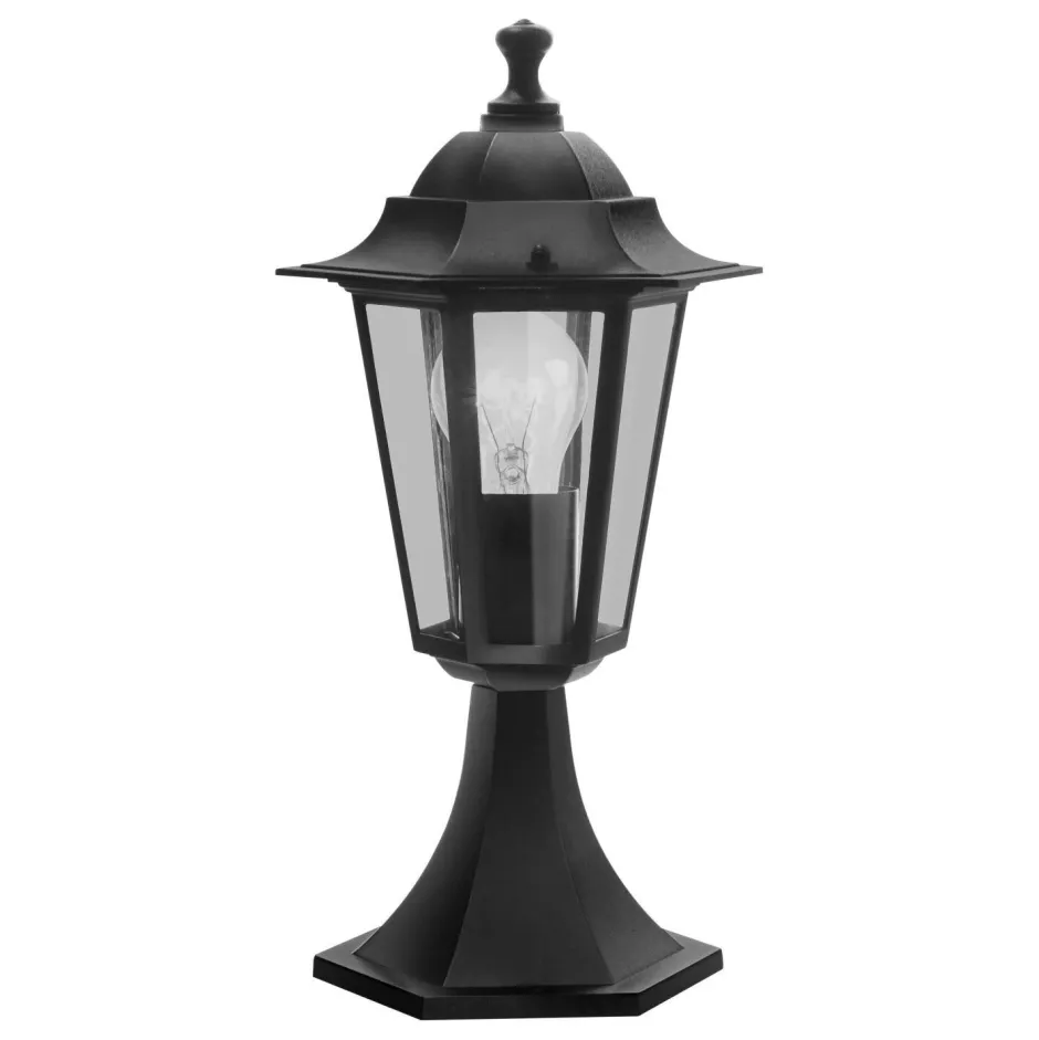 Eglo Schwarze Gartenlaterne IP44 Rustikal< Rustikale Lampen|Wegeleuchten