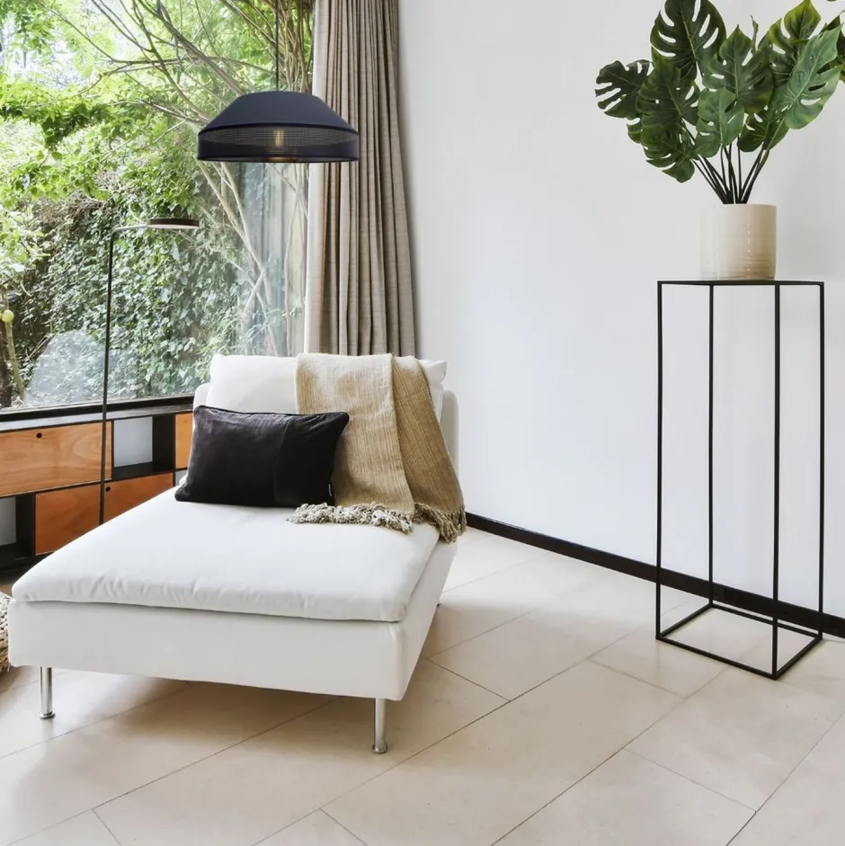 Wohnzimmerlampen|Stofflampen*Belis Schwarze Hängelampe blendarm Stoff wohnlich B:45 cm E27