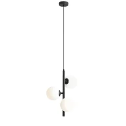 Hängelampen|Bürolampen*ALDEX Schwarze Hängelampe Glas Kugeln wohnlich 6-flammig E27