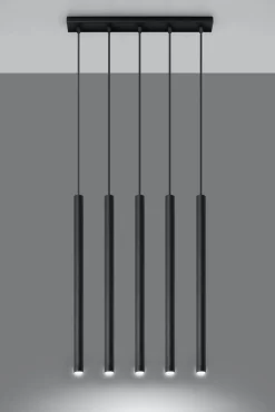 Sollux Schwarze Hängelampe Metall 3-flammig G9 PETERA Esstisch< Hängelampen|Esszimmer Lampen