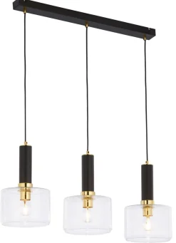 Hängelampen|Moderne Lampen*Jupiter Schwarze Hängelampe Metall 3-flammig E27 Modern