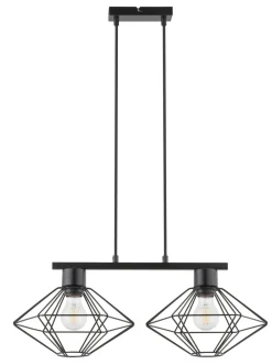 Vintage Lampen|Designerlampen*Sigma Schwarze Hängelampe Metall Draht bis 0,8 m E27 Vintage