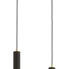 Jupiter Schwarze Hängelampe Metall Glas Modern 52cm lang< Moderne Lampen|Glaslampen