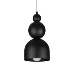 Belis Schwarze Hängelampe Metall Loft Design E27 B:17 cm rund< Hängelampen|Bürolampen