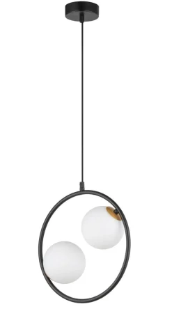 Sigma Schwarze Hängelampe Modern Glas Kugel Metall bis 0,9 cm< Kugellampen|Moderne Lampen