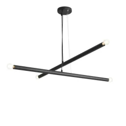 ALDEX Schwarze Hängelampe Retro B:100 cm E14 4-flammig Metall< Hängelampen|Bürolampen