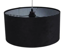 Hängelampen|Esszimmer Lampen*BPS Koncept Schwarze Hängelampe Stoff rund Retro Esstisch