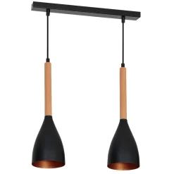 Luminex Schwarze Hängeleuchte höhenverstellbar rund Ø11cm< Hängelampen|Esszimmer Lampen