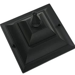 Vintage Lampen|Rustikale Außenleuchten*Elstead Schwarze Hoflampe mit Bewegungsmelder IP43 LEADWORTH