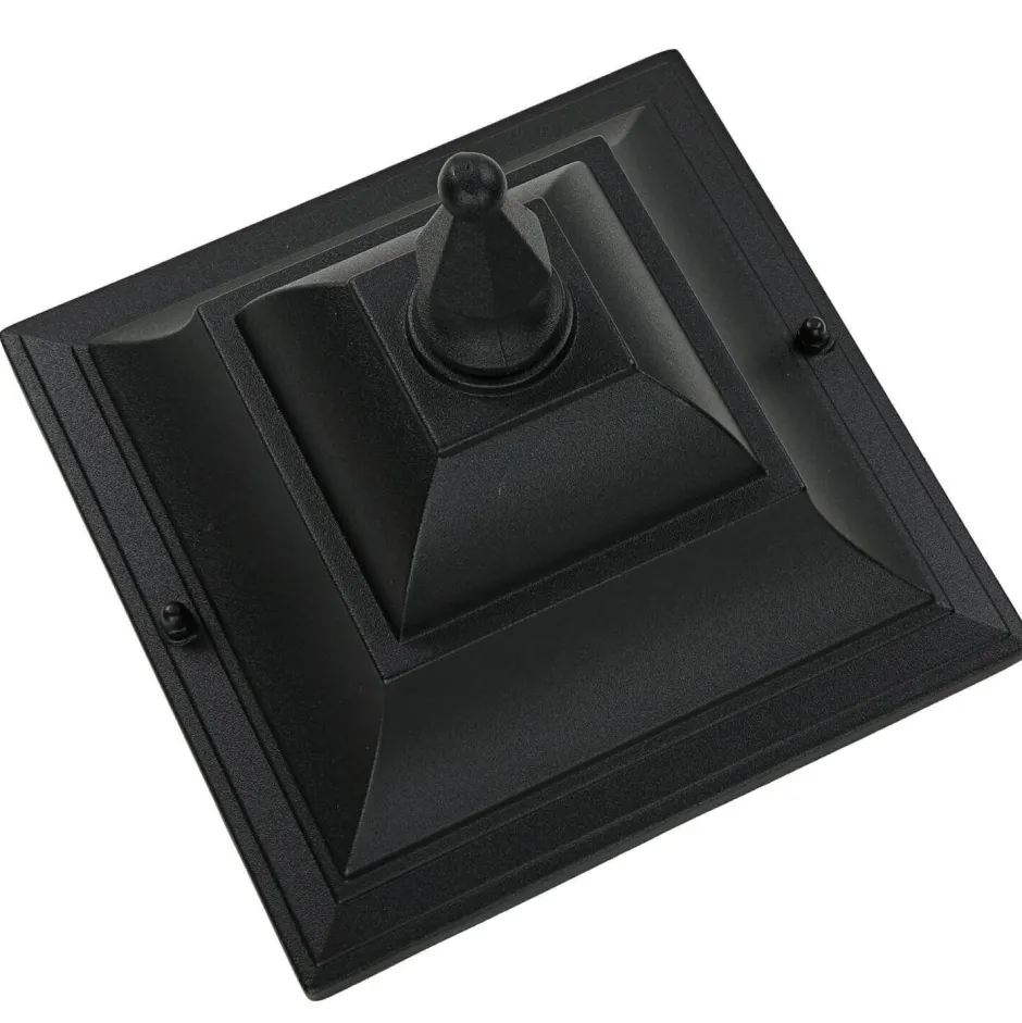 Vintage Lampen|Rustikale Außenleuchten*Elstead Schwarze Hoflampe mit Bewegungsmelder IP43 LEADWORTH