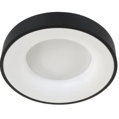 Steinhauer Schwarze LED Deckenlampe Metall Kunststoff 40 W 2700 K< Deckenleuchten|Led Lampen