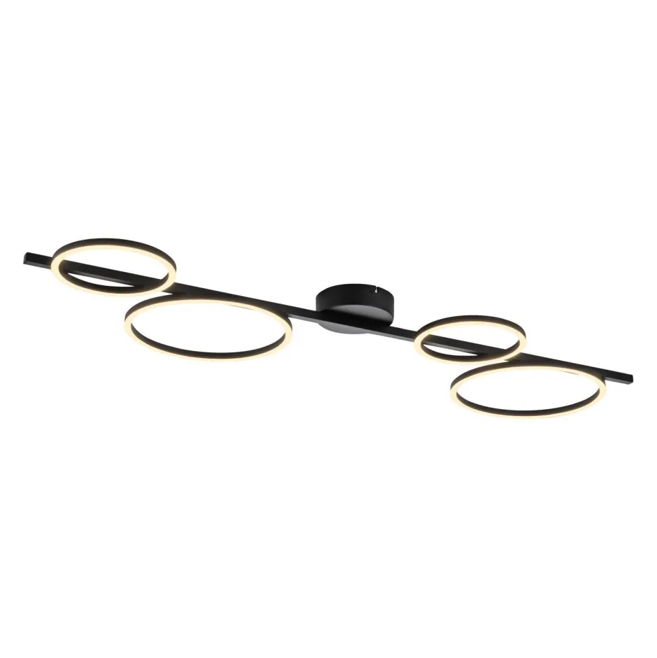 Deckenleuchten|Flurlampen*Just Light Schwarze LED Deckenlampe Metall 120 cm länglich 4850 lm