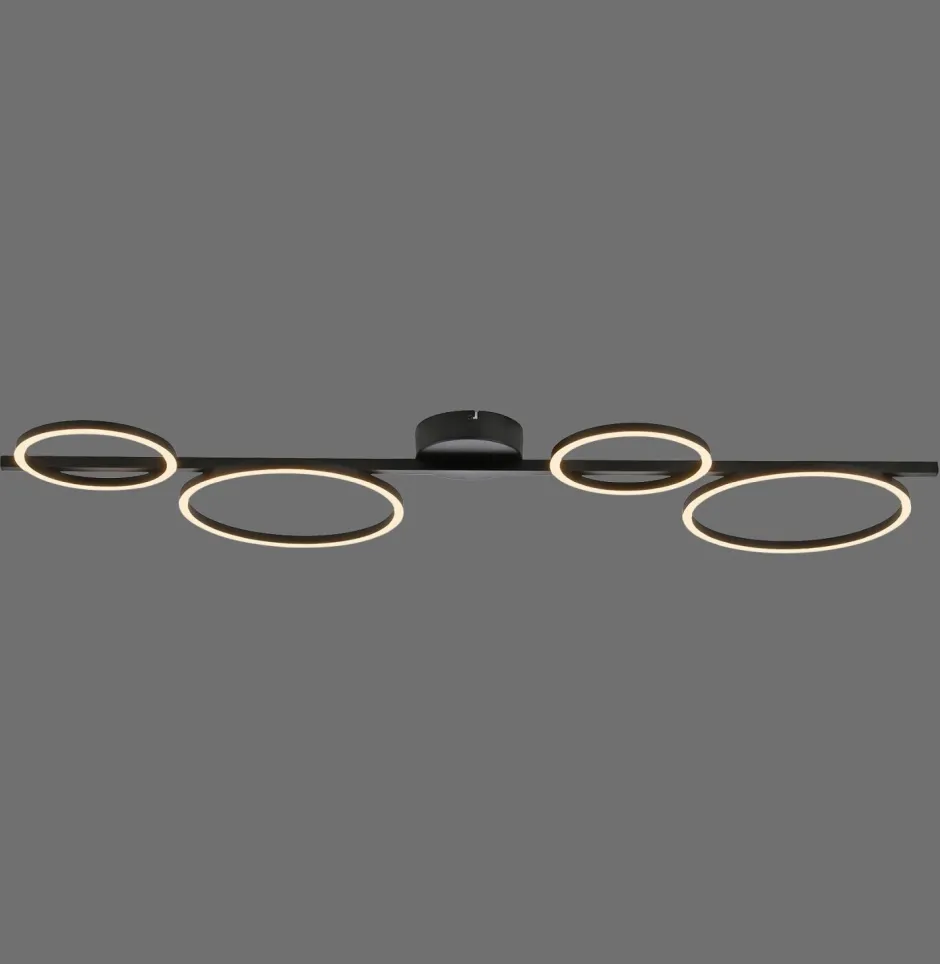 Deckenleuchten|Flurlampen*Just Light Schwarze LED Deckenlampe Metall 120 cm länglich 4850 lm