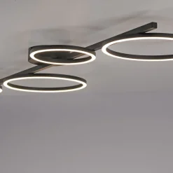 Deckenleuchten|Flurlampen*Just Light Schwarze LED Deckenlampe Metall 120 cm länglich 4850 lm