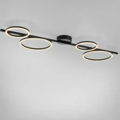 Deckenleuchten|Flurlampen*Just Light Schwarze LED Deckenlampe Metall 120 cm länglich 4850 lm