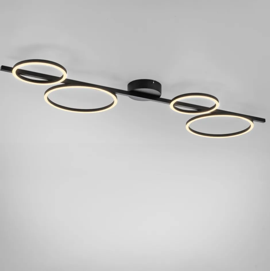 Deckenleuchten|Flurlampen*Just Light Schwarze LED Deckenlampe Metall 120 cm länglich 4850 lm