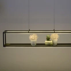 Paul Neuhaus Schwarze LED Hängelampe dimmbar Touch 105 cm Memory< Hängelampen|Bürolampen