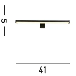 Searchlight Schwarze LED Spiegelleuchte Aluminium IP44 9 W 3000 K< Flurlampen|Metall Lampen