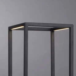 Wohnzimmerlampen|Schlafzimmer Lampen*Paul Neuhaus Schwarze LED Tischlampe dimmbar Touch 26 cm 4 W Memory