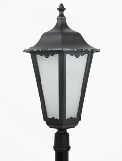 Metall Lampen|Rustikale Lampen*SU-MA Schwarze Mastleuchte 1,9-2,9m Rustikal IP43 E27