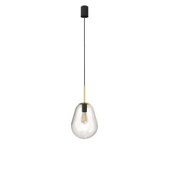 Moderne Lampen|Glaslampen*Nowodvorski Schwarze Pendelleuchte Metall Glas E27 Modern
