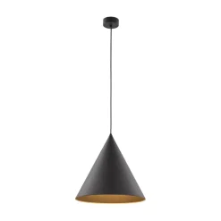 TK Lighting Schwarze Pendelleuchte Metall E27 Ø 32 cm H: max. 165 cm< Hängelampen|Esszimmer Lampen