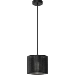 Hängelampen|Bürolampen*Luminex Schwarze Pendelleuchte Metall Ø18 cm rund E27 Loft