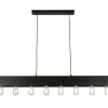 Wohnzimmerlampen|Esszimmer Lampen*Searchlight Schwarze Pendelleuchte Metall E27 8-flmg 80 cm lang