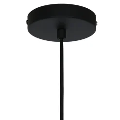 Hängelampen|Bürolampen*Steinhauer Schwarze Pendelleuchte Metall L:50 cm rund E27 Modern