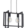 Moderne Lampen|Wohnzimmerlampen*Sigma Schwarze Pendelleuchte Metall L:41 cm E27 dekorativ