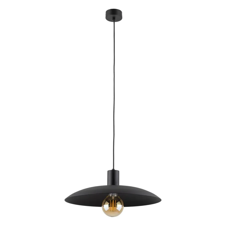 Hängelampen|Bürolampen*TK Lighting Schwarze Pendelleuchte Metall Ø41 cm rund E27 Loft
