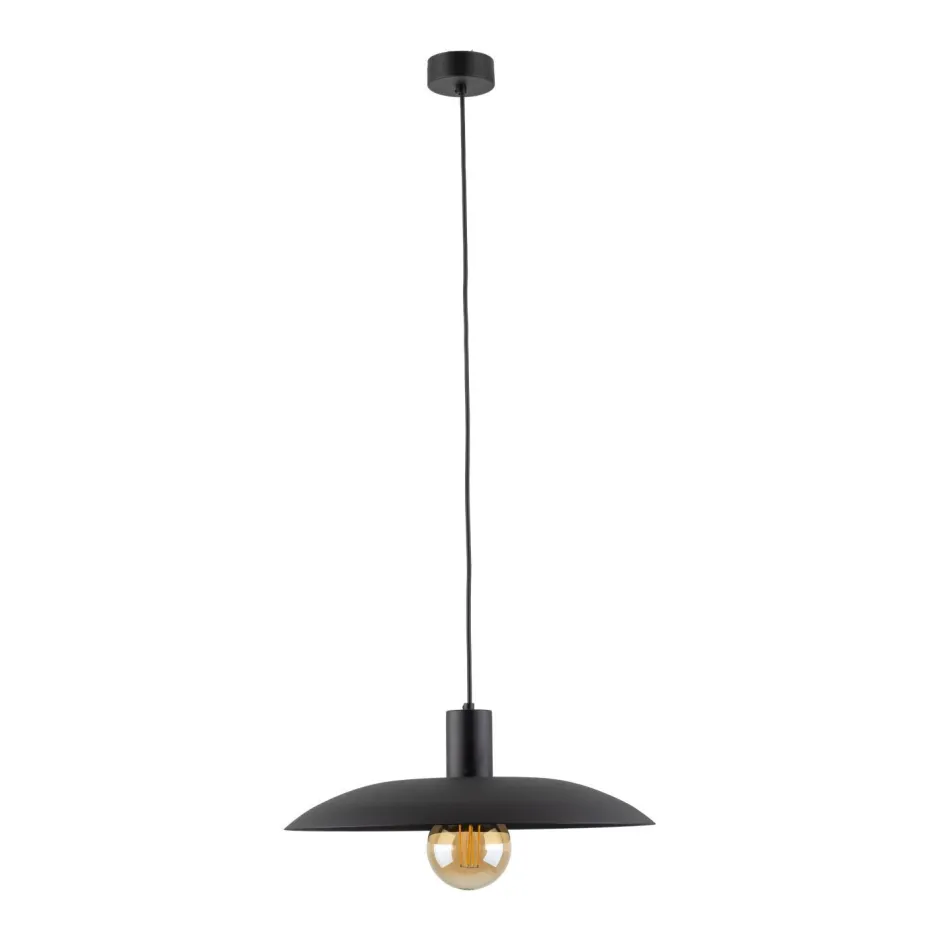 Hängelampen|Bürolampen*TK Lighting Schwarze Pendelleuchte Metall Ø41 cm rund E27 Loft