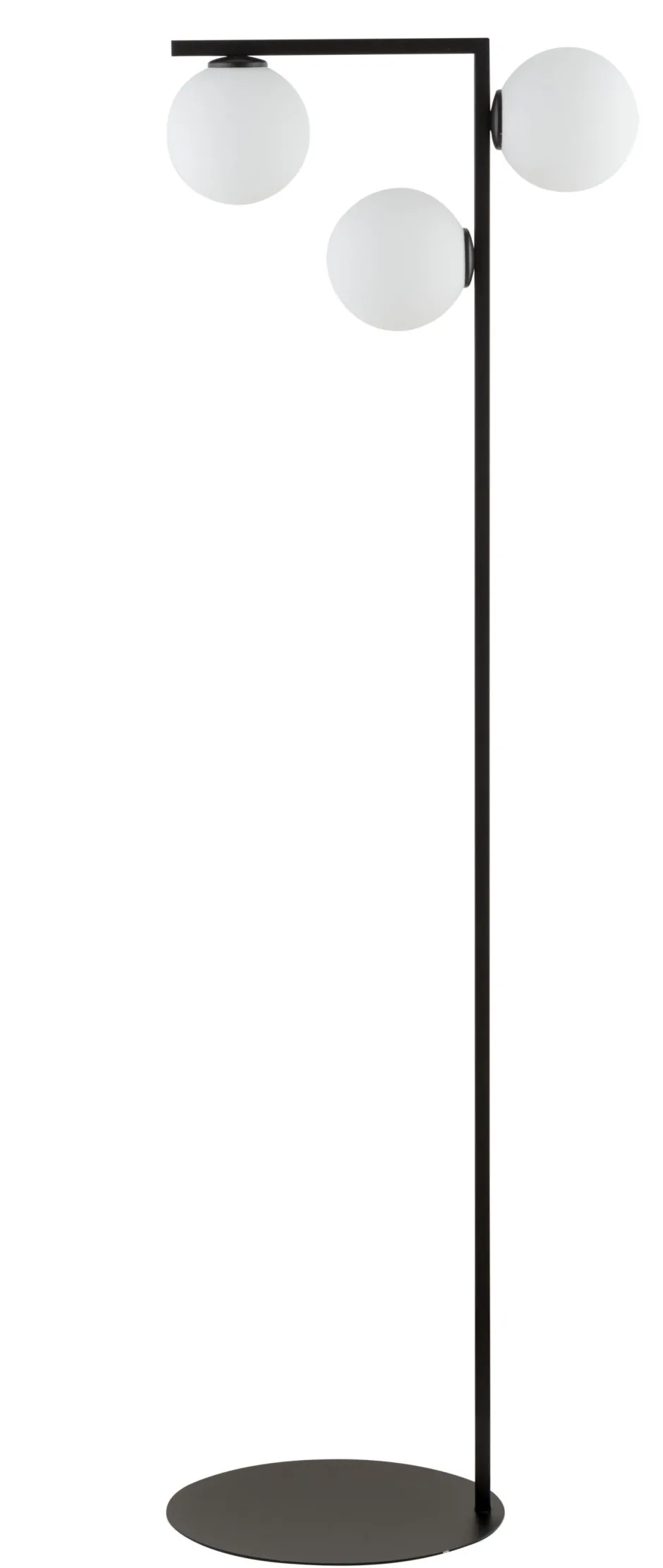 Kugellampen|Moderne Lampen*Sigma Schwarze Stehlampe Glas Metall wohnlich 150 cm 3-flmg