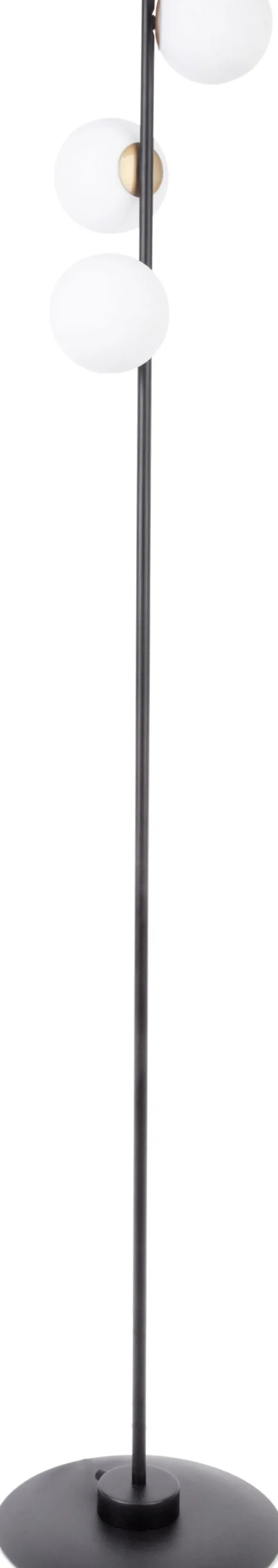 Kugellampen|Moderne Lampen*Sigma Schwarze Stehlampe Metall Glas groß 160 cm 3-flammig G9