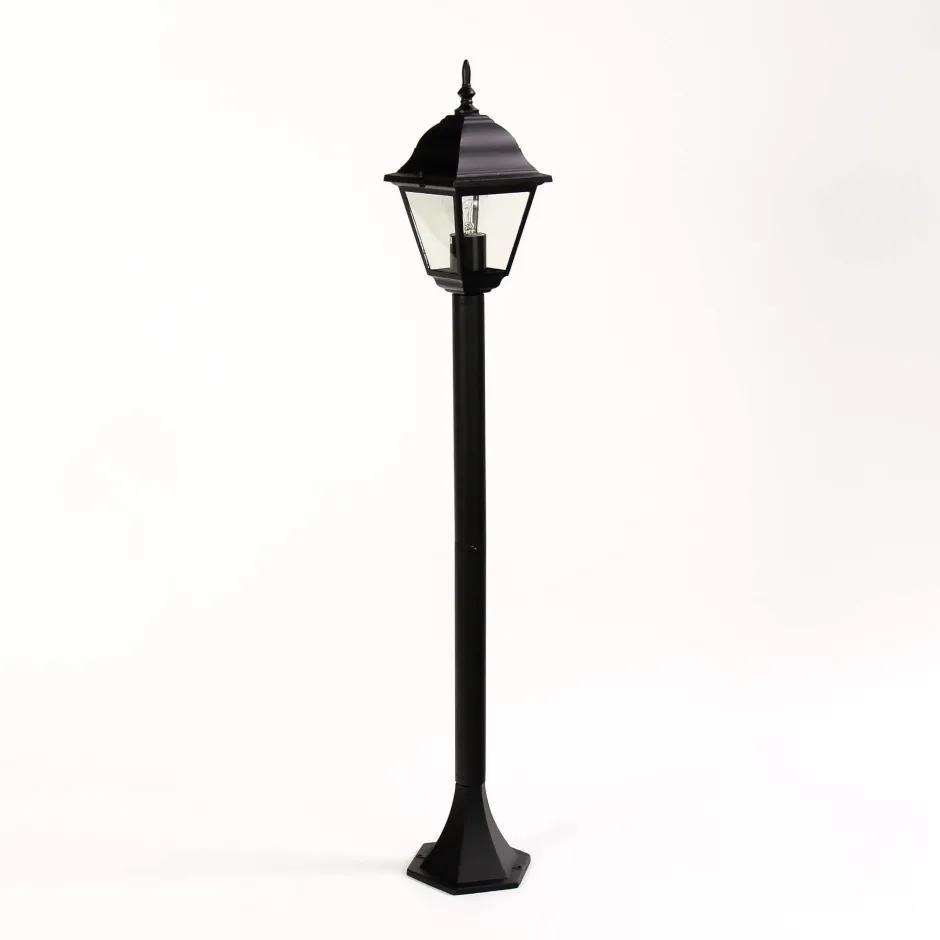 Rustikale Lampen|Wegeleuchten*Easylight Schwarze Stehleuchte Außen ROM H:105cm E27 Laterne