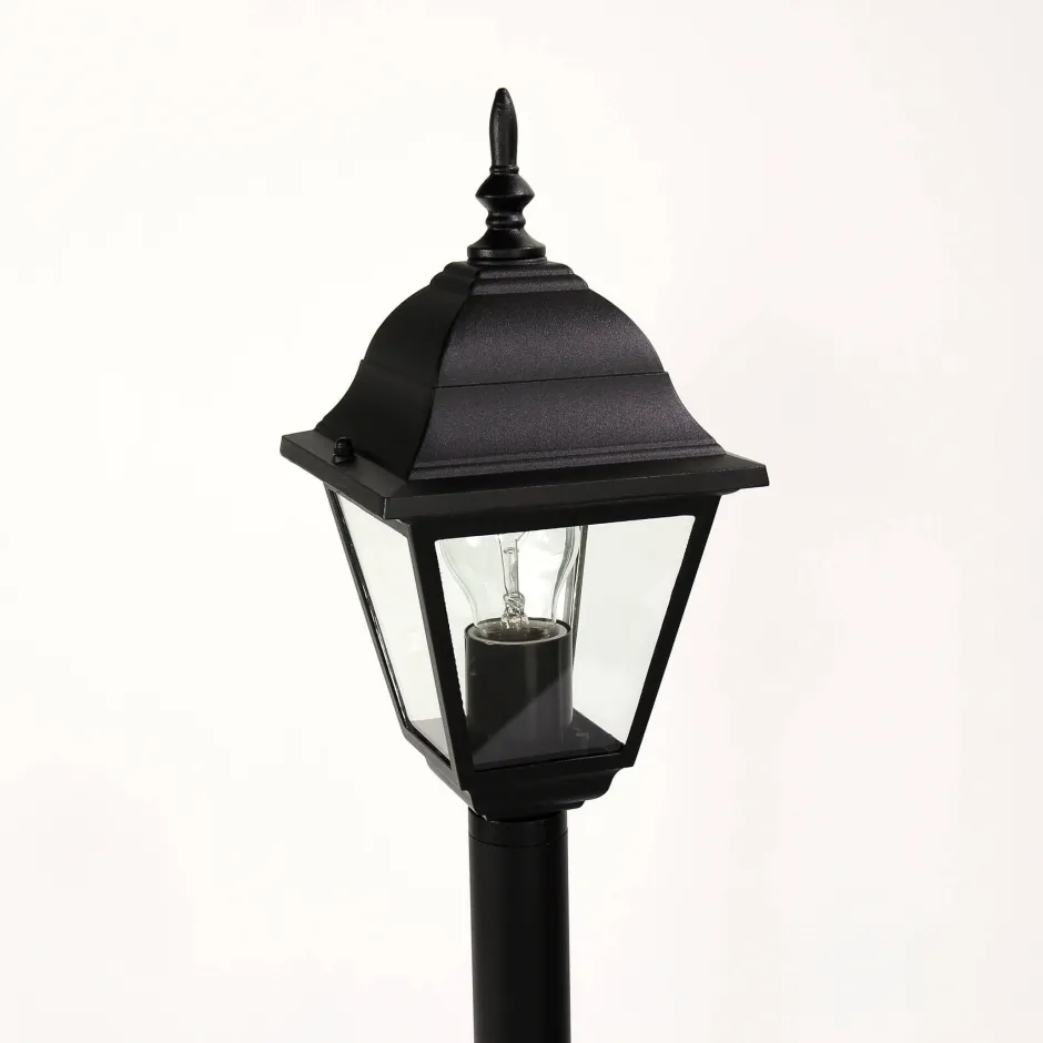 Rustikale Lampen|Wegeleuchten*Easylight Schwarze Stehleuchte Außen ROM H:105cm E27 Laterne