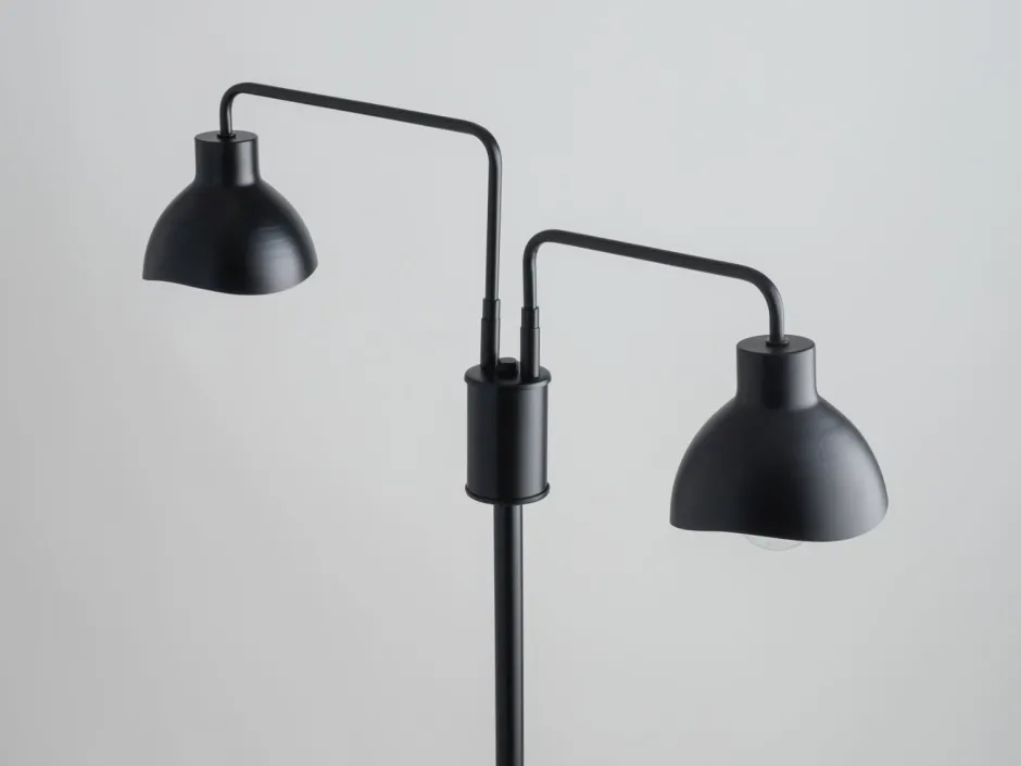 Moderne Lampen|Stehlampen*Sigma Schwarze Stehleuchte Metall Weiß groß 162 cm E27 Lesen