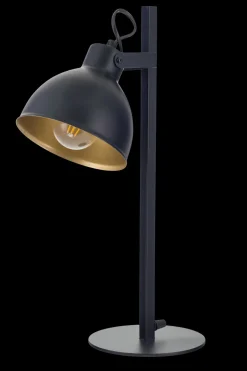 Schlafzimmer Lampen|Industrie Lampen*Sigma Schwarze Tischlampe Gold flexibel E27 45 cm Industrial