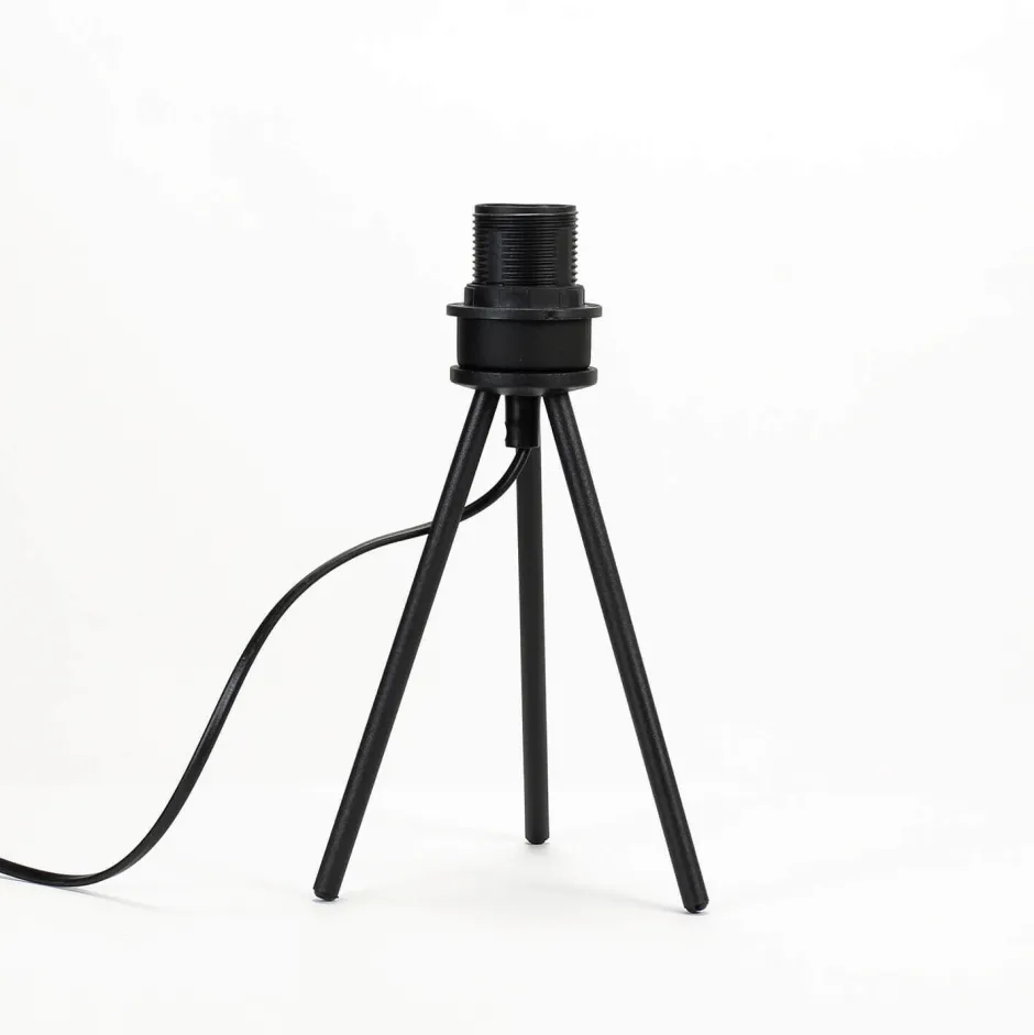 Easylight Schwarze Tischleuchte Metall H 35cm Doppelschirm< Schlafzimmer Lampen|Moderne Lampen