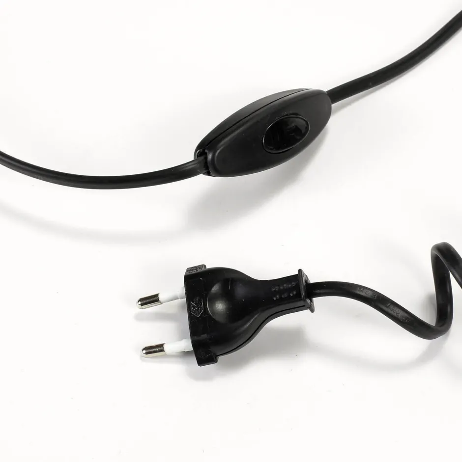 Easylight Schwarze Tischleuchte Metall H 35cm Doppelschirm< Schlafzimmer Lampen|Moderne Lampen