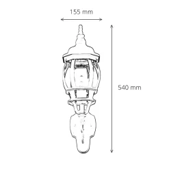 Easylight Schwarze Wand Außen Lampe rustikal regenfest BREST< Rustikale Lampen|Rustikale Außenleuchten