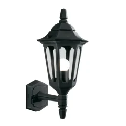 Außenleuchten Antik|Außenwandleuchten*Elstead Schwarze Wandlampe Aluminium IP43 Rustikal außen