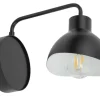 Sigma Schwarze Wandlampe Weiß Metall H:19 cm E27 stylisch< Wandleuchten|Küchenlampen
