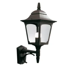 Elstead Schwarze Wandleuchte Aluminium IP44 Rustikal außen< Außenleuchten Antik|Außenwandleuchten