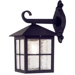 Außenleuchten Antik|Außenwandleuchten*Elstead Schwarze Wandleuchte Aluminium IP43 Rustikal Außen