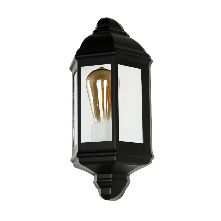 Easylight Schwarze Wandleuchte außen LIVORNO Rustikal IP44 E27< Rustikale Lampen|Maritime Lampen