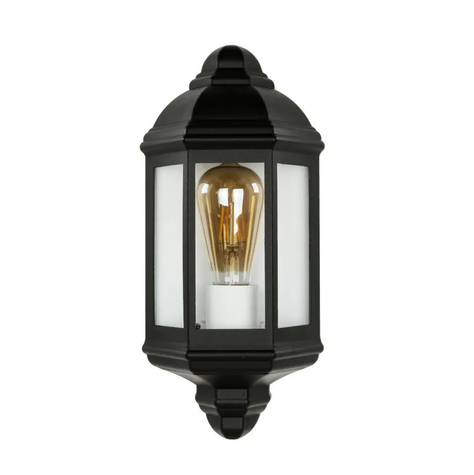 Easylight Schwarze Wandleuchte außen LIVORNO Rustikal IP44 E27< Rustikale Lampen|Maritime Lampen