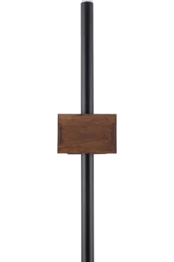 Wandleuchten|Flurlampen*Sigma Schwarze Wandleuchte Metall Holz G9 B:11 cm wohnlich