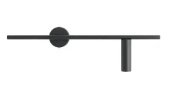 Wandleuchten|Badezimmer Lampe*ALDEX Schwarze Wandleuchte Metall Zylinder B:60 cm GU10 Retro